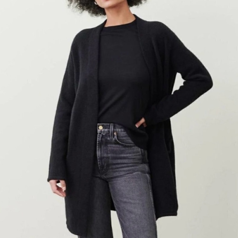 Jenni Kayne Black Sweater Coat /Long Cardigan